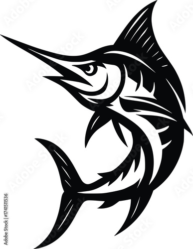 marlin illustration vector for logo