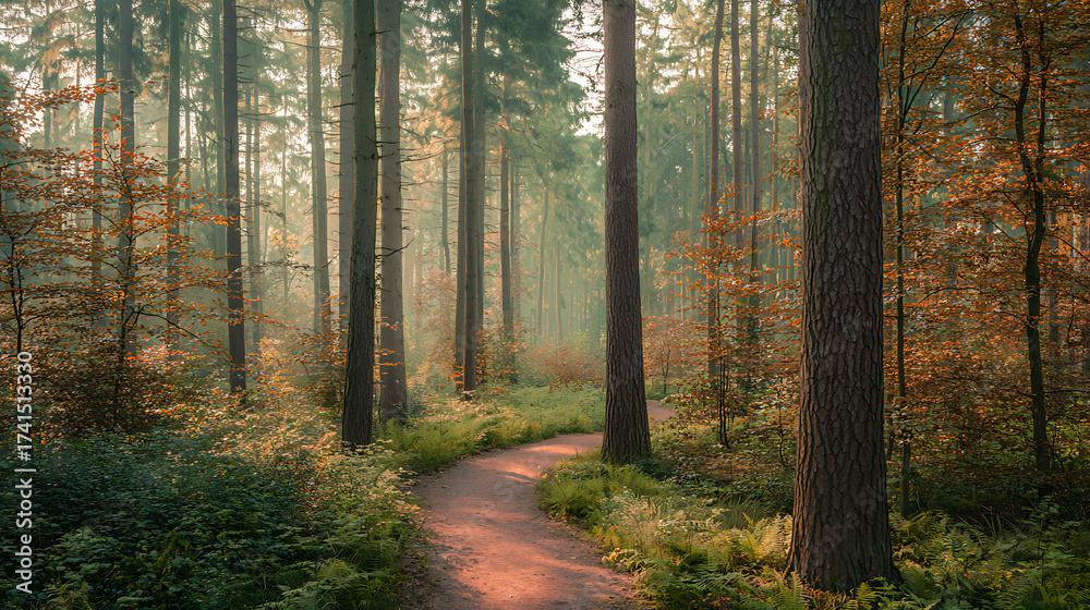 Obraz premium morning in the forest