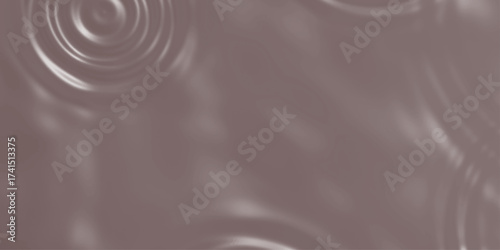  Brown water texture, surface of brown Circles on water top view radial pattern on liquid. Water panoramic banner background. White aqua texture, surface of ripples, rings, transparent and sunlight. 