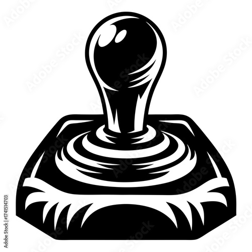 Elegant black and white stylized inkwell with feather quill rest design