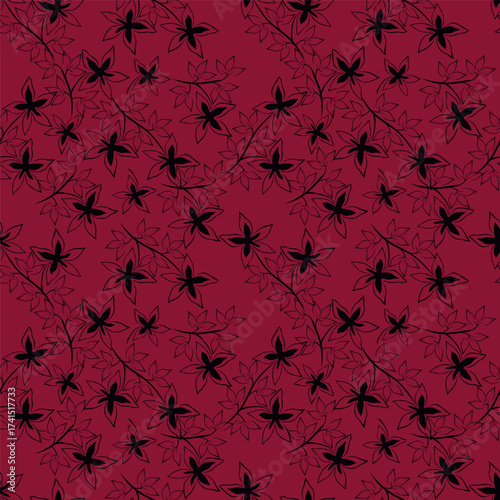 Foto extile design bright background solid abstract three-tone small rose and tiny fl