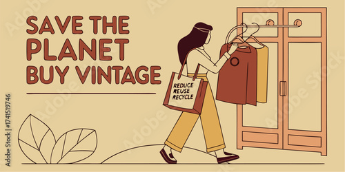 Sustainable fashion choices promote eco-friendly living by buying vintage clothing for conscious consumers