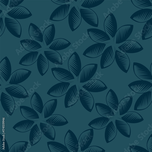 Schilderij op canvas extile design bright background solid abstract three-tone small rose and tiny fl