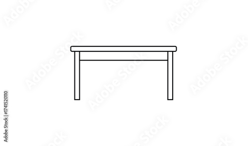 Line table vector illustration
