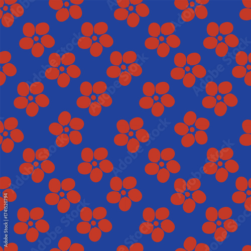 Abstract seamless floral pattern. Spring Trendy flowers print, Plant background, design for fabric, cloth design, covers, wallpapers, print, scrapbooking