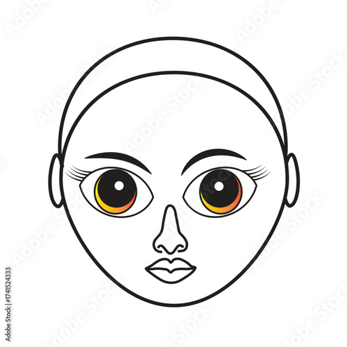face with eyes