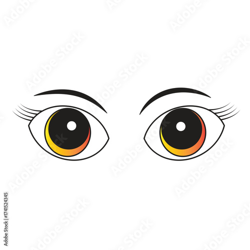 vector illustration of eyes