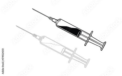 syringe isolated on white background