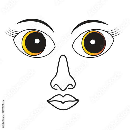 vector illustration of eyes