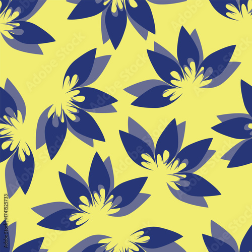 Abstract seamless floral pattern. Spring Trendy flowers print, Plant background, design for fabric, cloth design, covers, wallpapers, print, scrapbooking