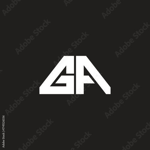 Modern letter GA unique logo design vector template.