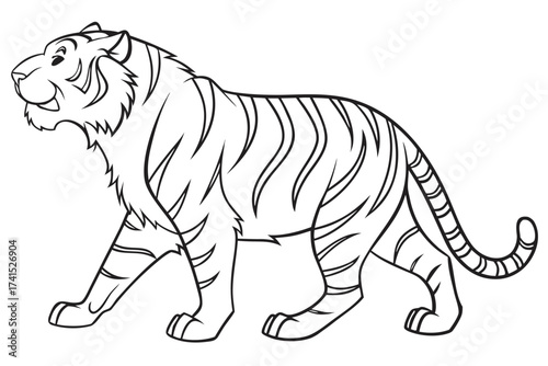 vector illustration of a tiger