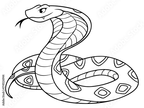 vector illustration of a snake
