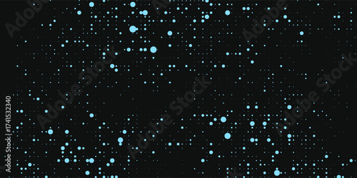 Dot blue wave light technology texture background black. Abstract big data digital concept Vector