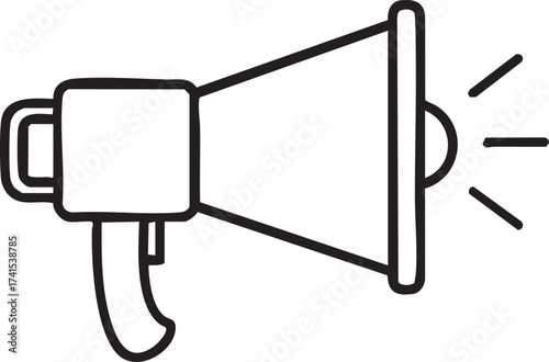 Megaphone announcement communication marketing promotion loudspeaker bullhorn icon