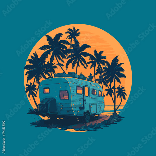 Oceanfront Sunset Caravan