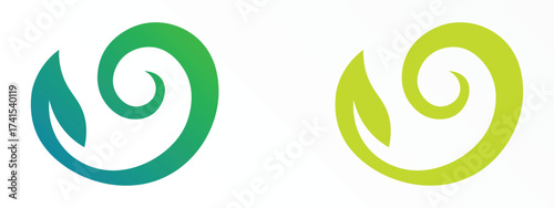 Spiral Leaf Flow Logo