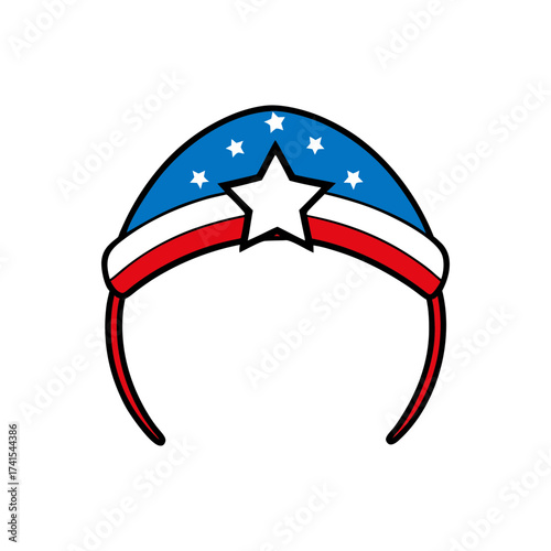 Patriotic american star headband festive accessory for holidays and celebrations