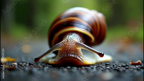 Sloth's Slow Pace - A Close-Up Look at a Snail's Journey