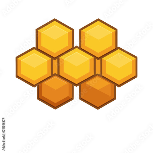 A honeycomb with six hexagons