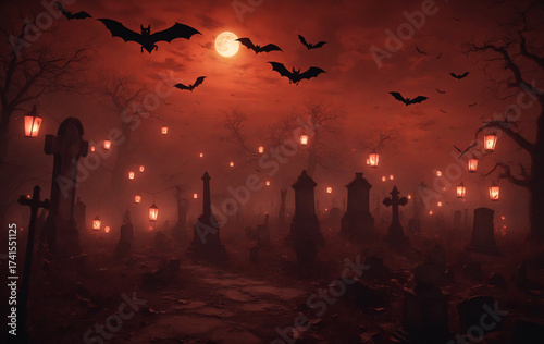 halloween night scene