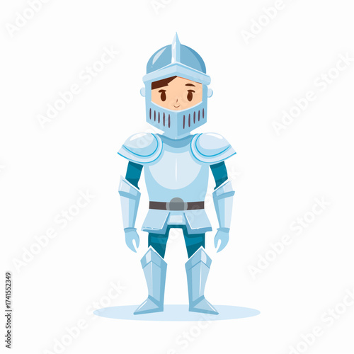 Knight in armor with transparent background