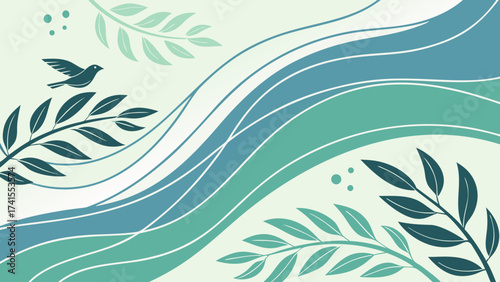 Seamless vector abstract ecological
