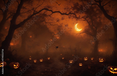 spooky halloween background