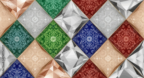 Diamond tile quilt