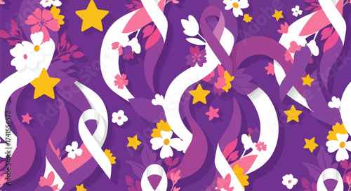 Ribbon and Floral Pattern