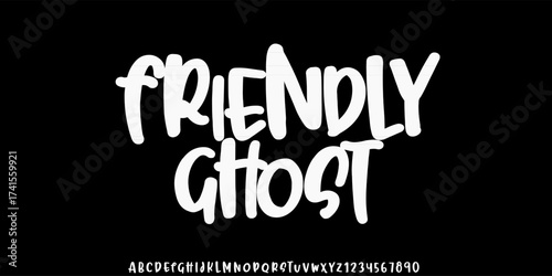 Hand drawn bold vector font. unique uppercase and lowercase alphabet with variation, fun and creative style. Typography for branding, cafe, food, product, bakery, and etc.