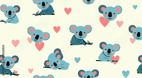 Cute koalas pattern