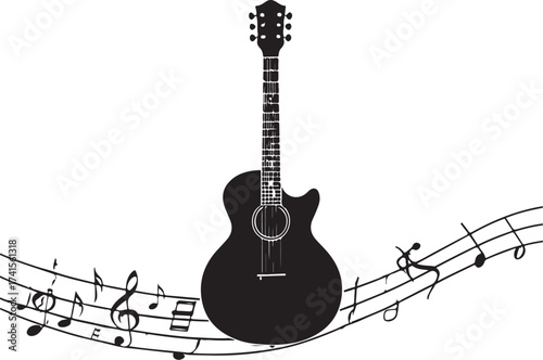 black vector of musical piano in silhouette 