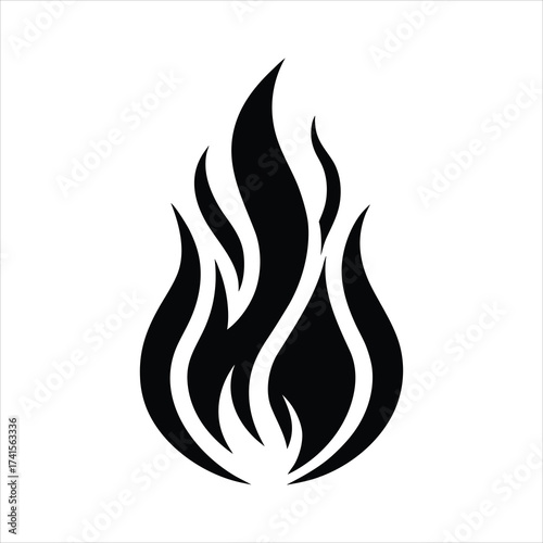 vector of fire flames set