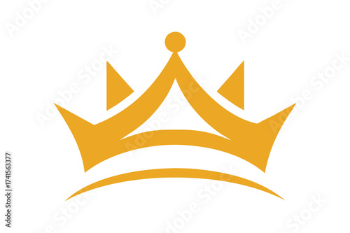 A golden crown vector icon