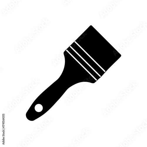 paintbrush silhouette  black vector icon style  simple