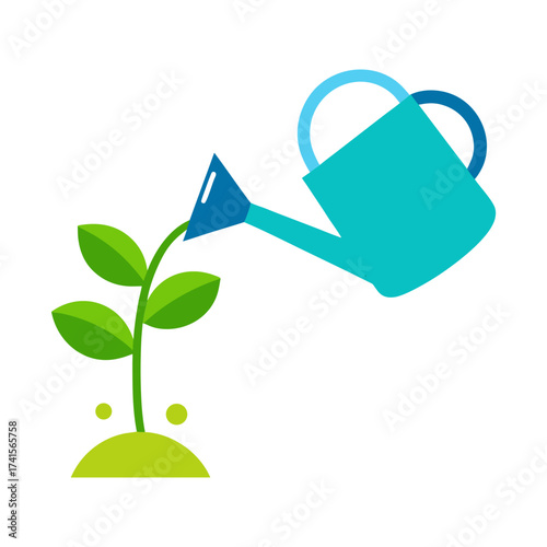green watering can