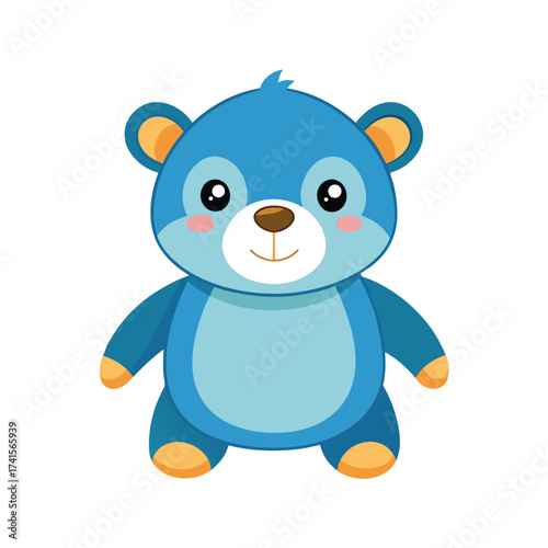 Cartoon Soft Toy Isolated on White Background Illustration