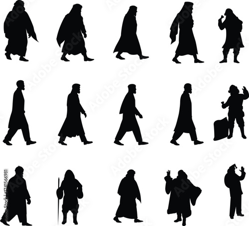 Arabian man silhouette set design