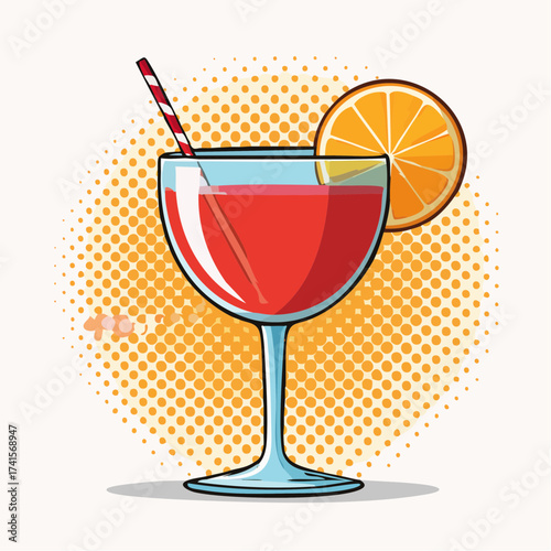 vector illustration of a cocktail