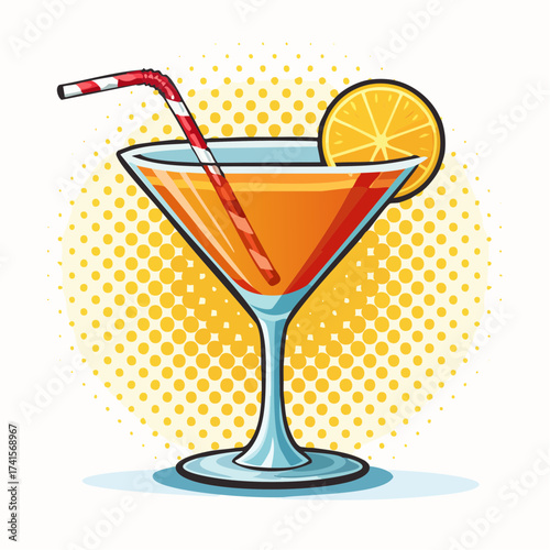 cocktail glass with cocktail