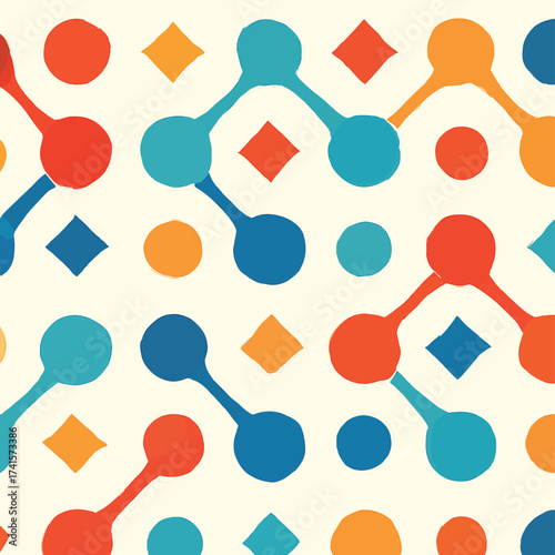 seamless pattern with colorful circles