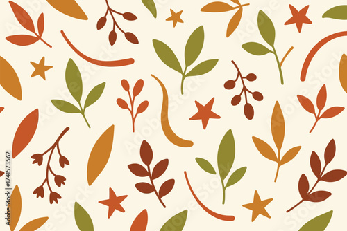 seamless pattern with leaves