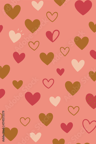 seamless pattern with hearts