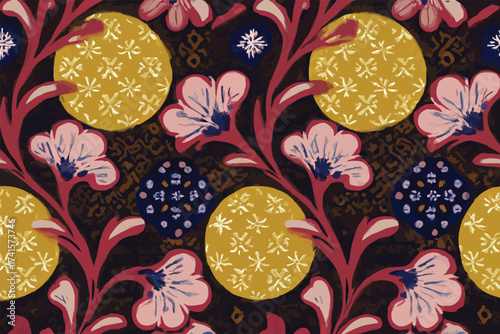 seamless pattern with flowers