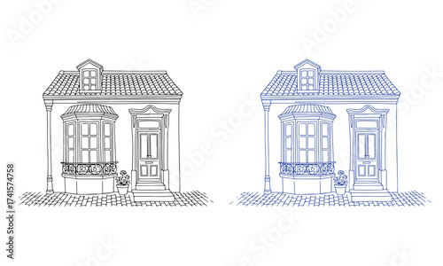 Doodle Building Elements Hand-Drawn Sketch Vector