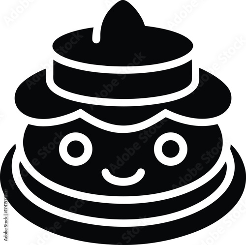 A black hat, sunglasses, and mustache make this vintage gentleman hipster illustration a fun retro cartoon icon design