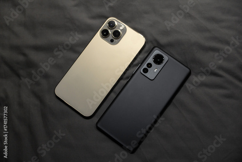 smartphones on the table