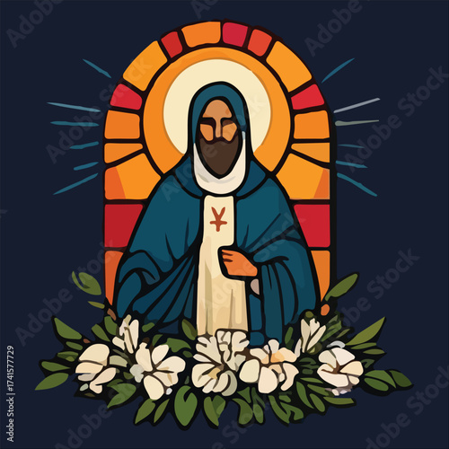 al saints day vector illustration