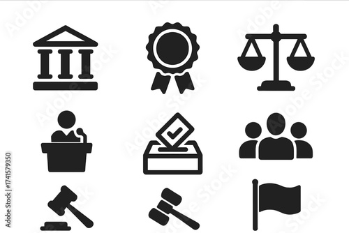 Global word expansion icon with circular arrow symbol, vector illustration set, transparent background, business growth concept, worldwide communication and market development